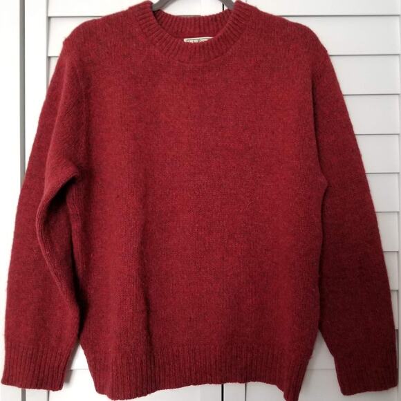 L.L. Bean Sweaters - Women's L.L.Bean Sweater Red Crew Neck 85% Wool Size Large Winter Warm!